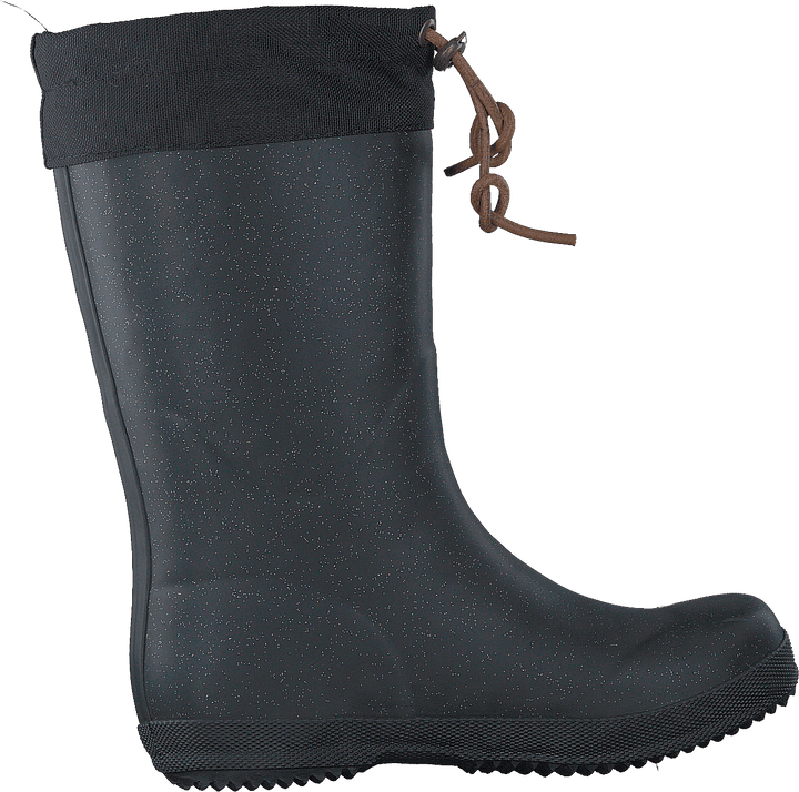Rubber Boot Winter Thermo Glitter Black