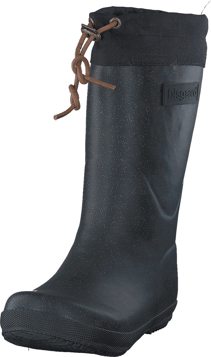 Rubber Boot Winter Thermo Glitter Black