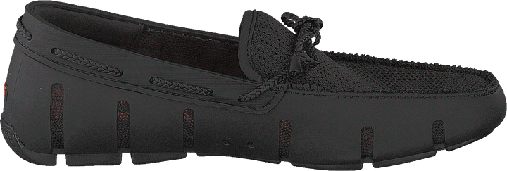 Mocassins en dentelle tressée noirs