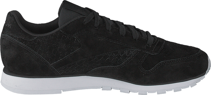 Cl Lthr Woven EMB Black/White