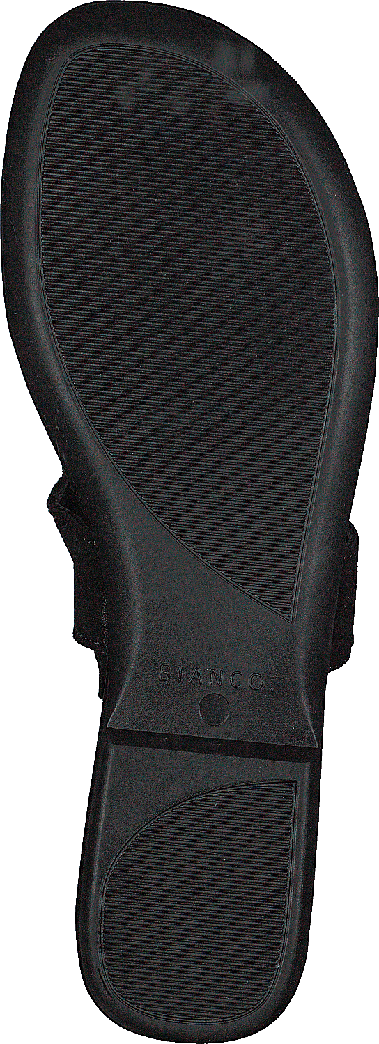 Round Buckle Sandal Black