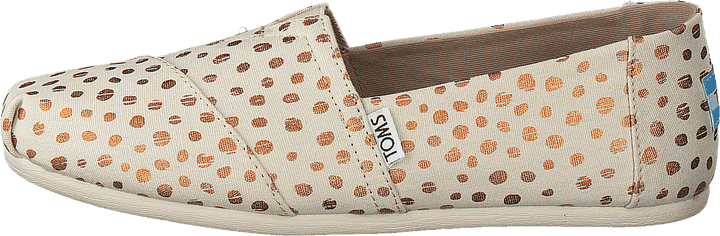 Alpargata Rose Gold/natural Canvas Dots