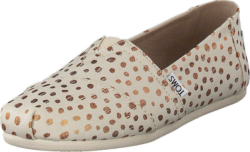 Alpargata Rose Gold/natural Canvas Dots