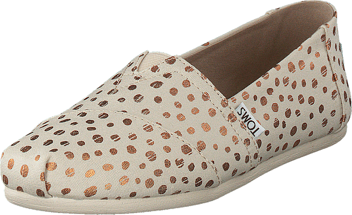 Alpargata Rose Gold/natural Canvas Dots