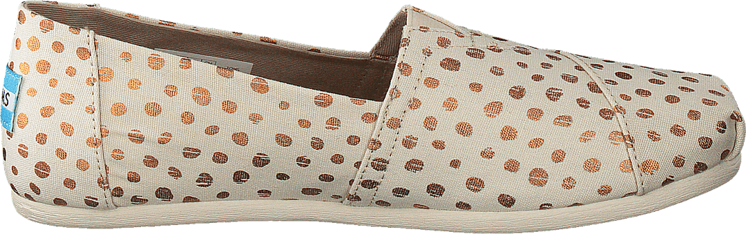 Alpargata Rose Gold/natural Canvas Dots