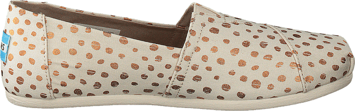 Alpargata Rose Gold/natural Canvas Dots