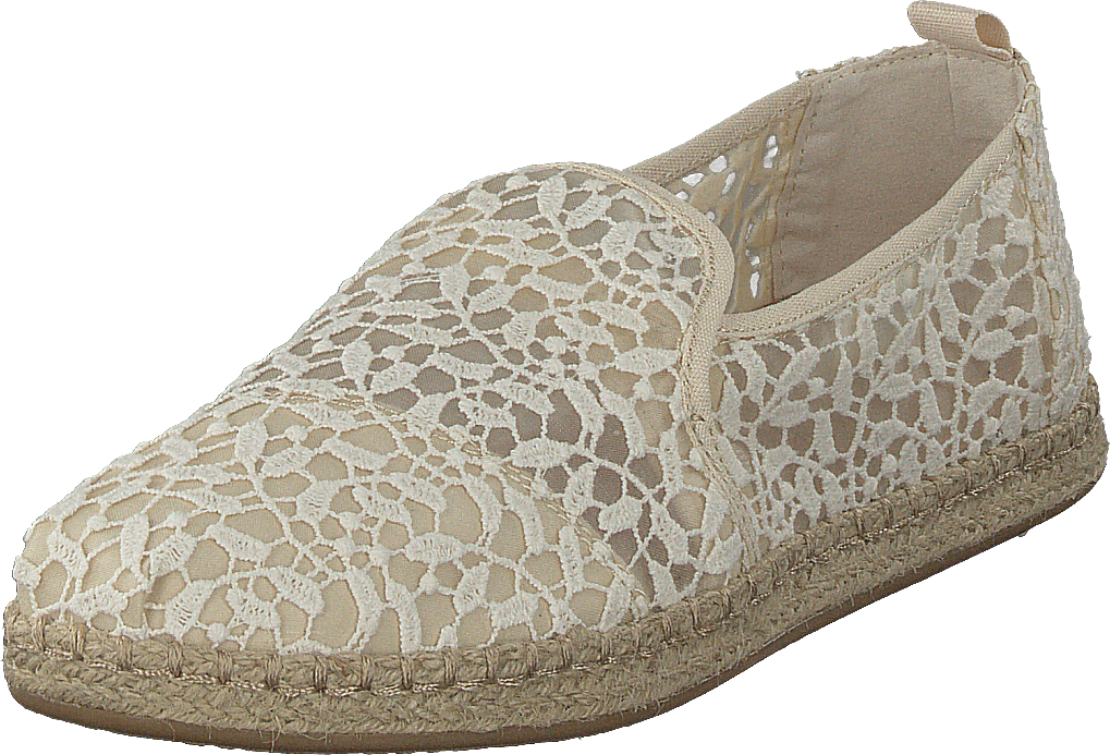 Deconstructed Alpargata Rope Natural Lace Leaves