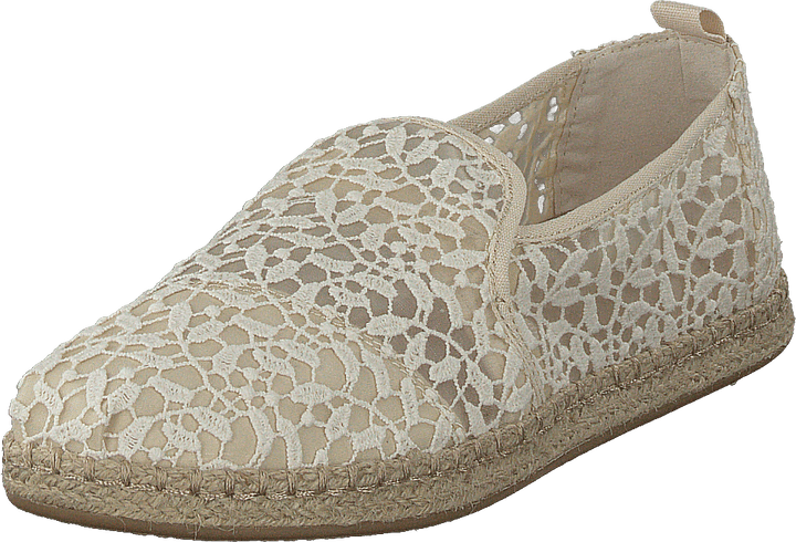 Deconstructed Alpargata Rope Natural Lace Leaves