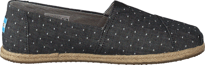 Alpargata Black Dot Chambray Rope Sole