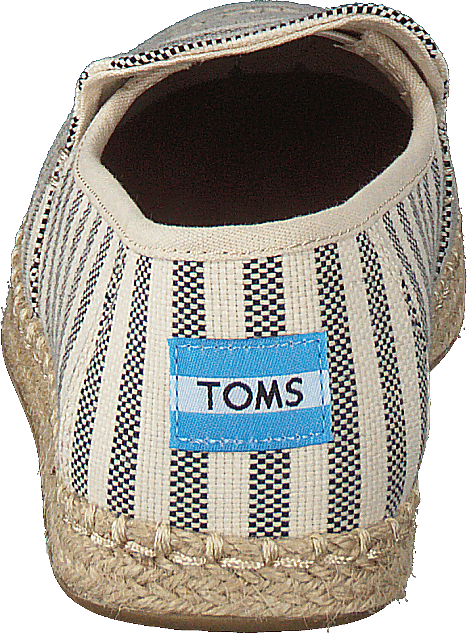 Deconstructed Alpargata Rope Black Woven Stripe
