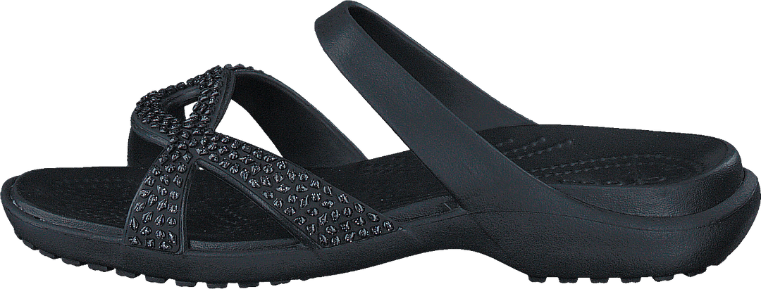 Meleen Twist Diamante Sandal Black/black