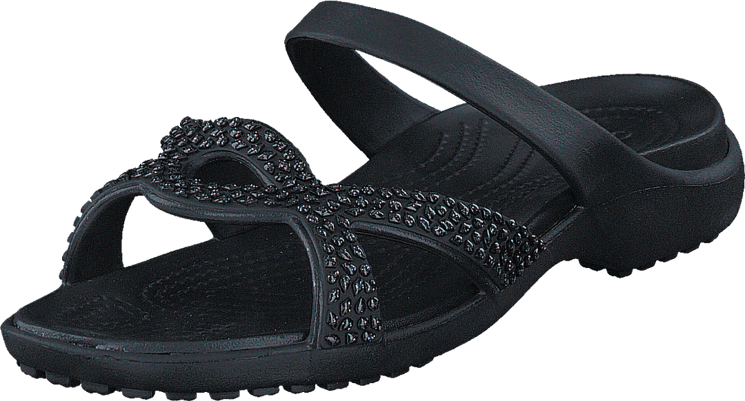 Meleen Twist Diamante Sandal Black/black