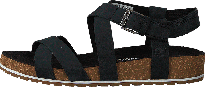 Sandale cheville Malibu Waves Noir de jais Naturebuck