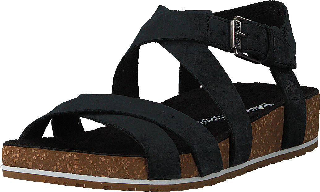 Sandale cheville Malibu Waves Noir de jais Naturebuck