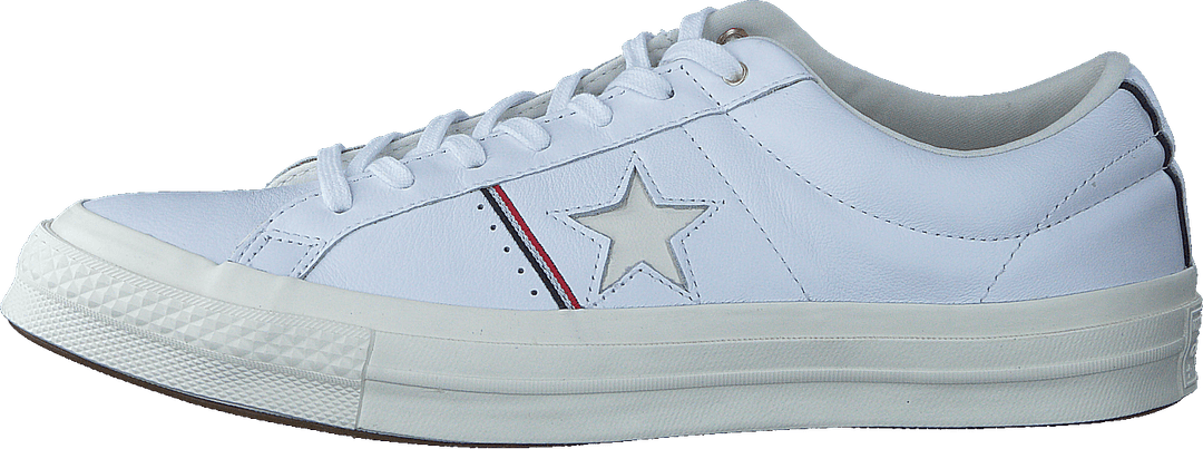 One Star White/enamel Red/egret