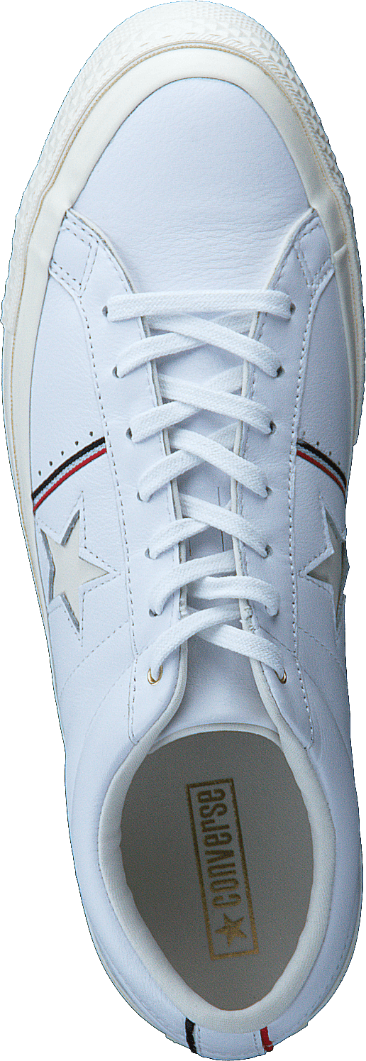 One Star White/enamel Red/egret