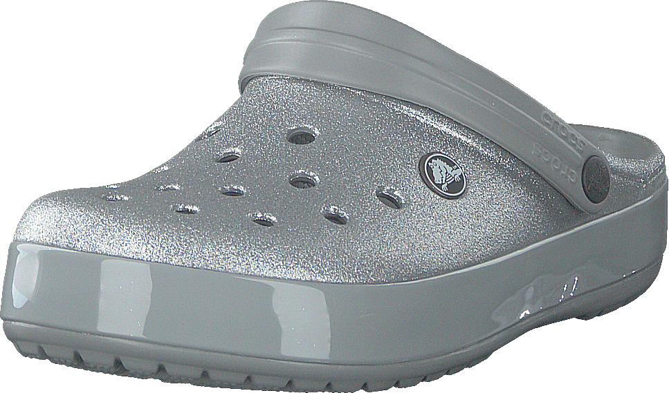 Crocband Glitter Clog Silber