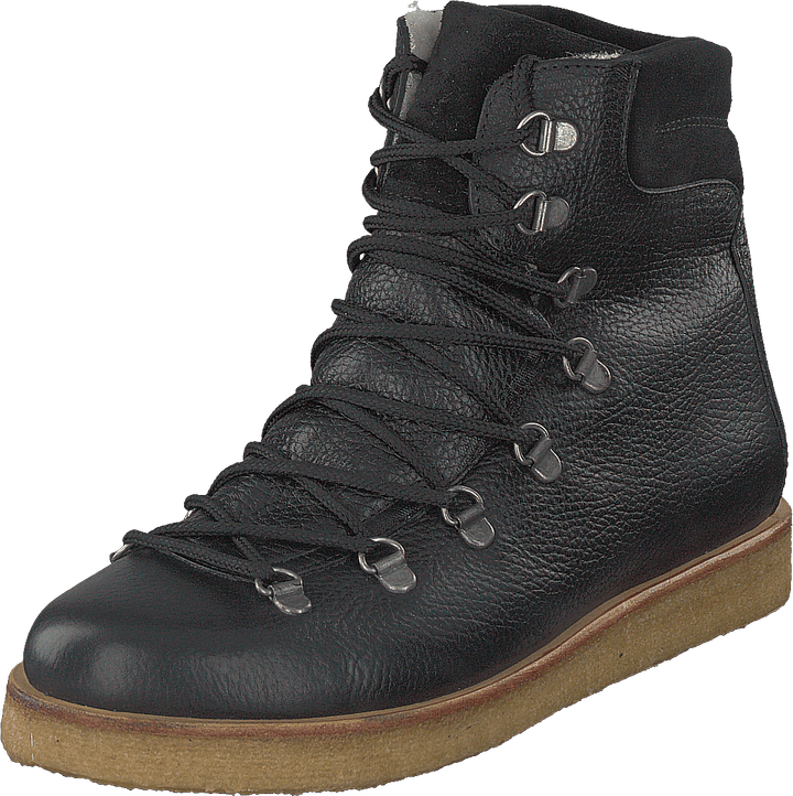 Boot With Laces And D-rings Black