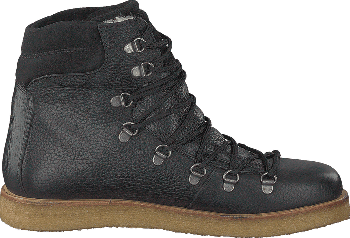 Boot With Laces And D-rings Black