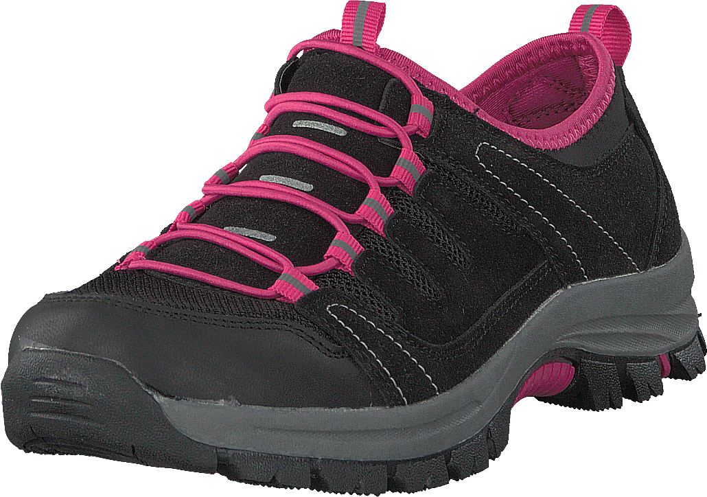 435-3111 Ponožky Comfort Black/fuxia