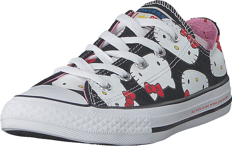 Chuck Taylor All Star Ox černá/průměrně růžová/bílá