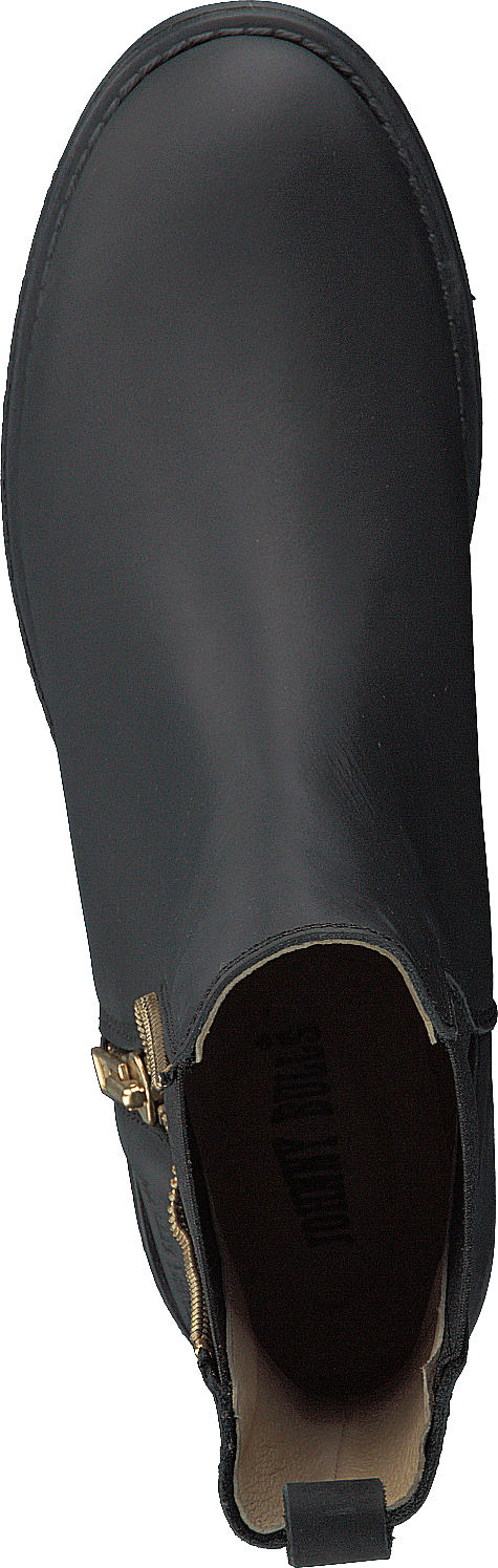 Low Chelsea Boot Black/shiny Gold