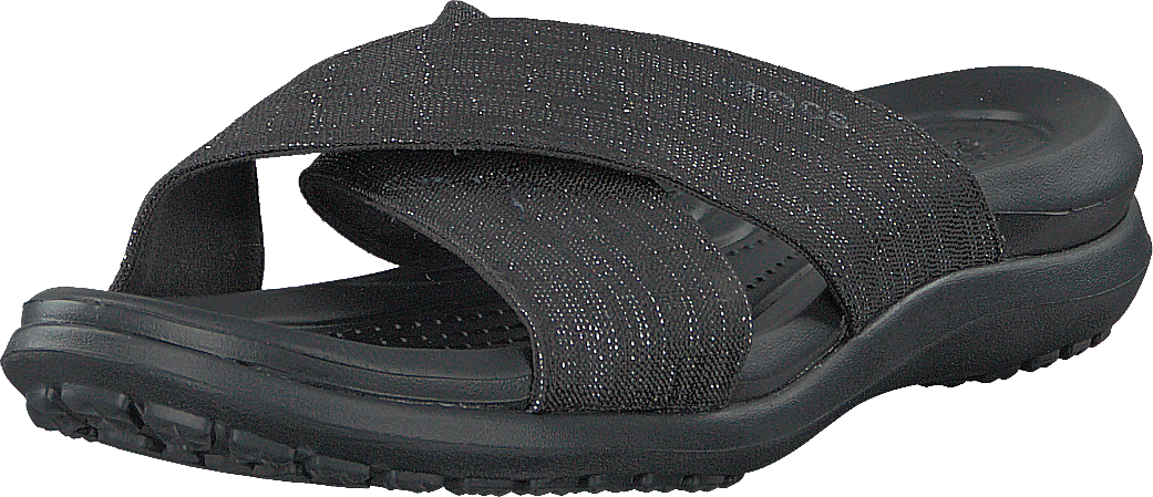 Capri Shimmer Xband Sandal Women Black / Black