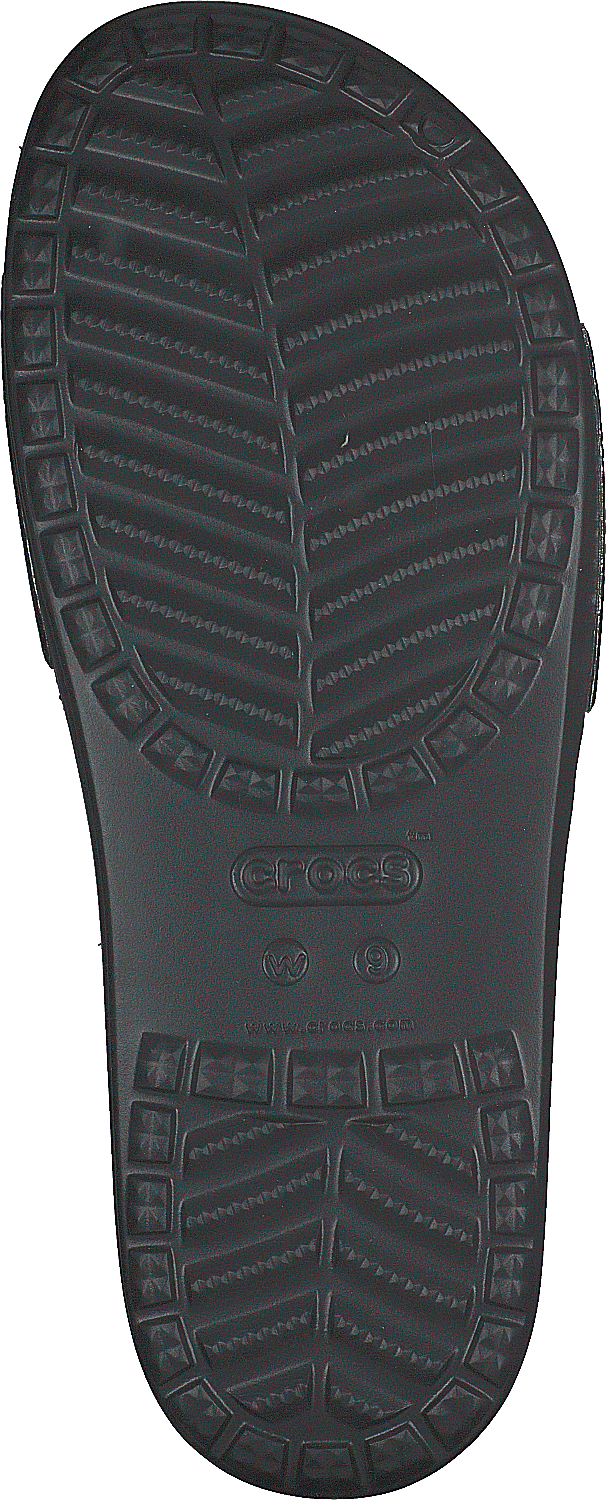 Crocs Sloane Metalltext Slide W Gunmetal/schwarz