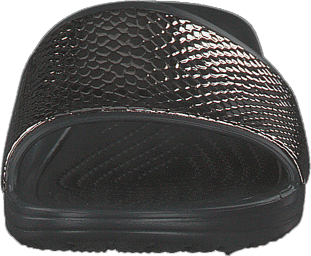Crocs Sloane Metalltext Slide W Gunmetal/schwarz