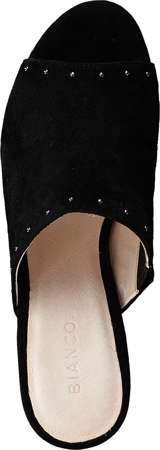Wildleder Pantolette Sandale Jfm17 110 - Schwarz 10
