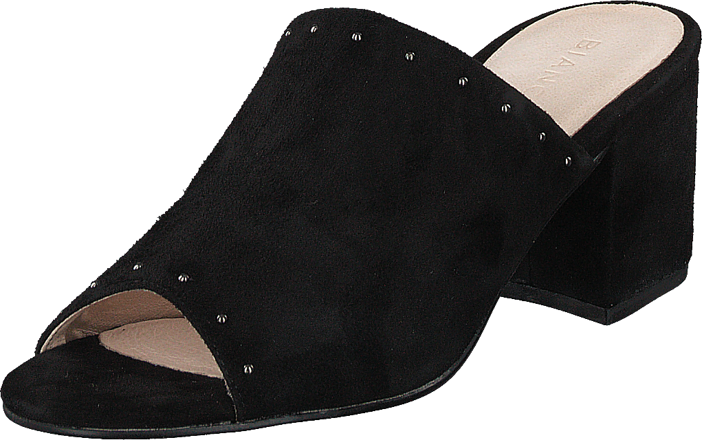 Wildleder Pantolette Sandale Jfm17 110 - Schwarz 10