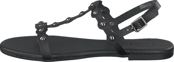 Bitt Sandal med lädernitar 100 - Svart