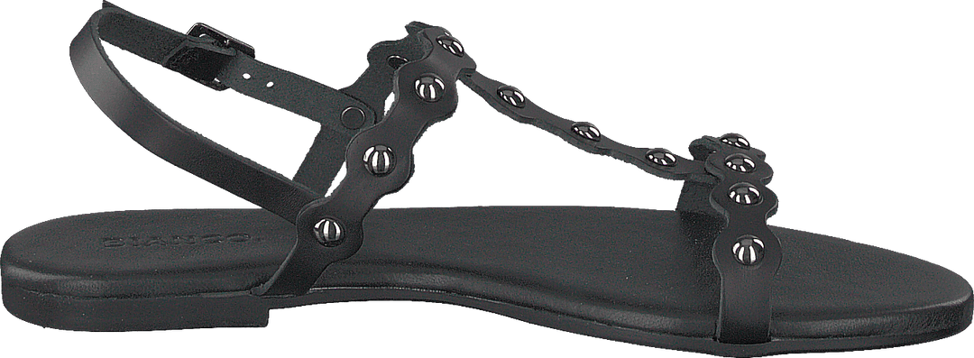 Bitt Sandal med lädernitar 100 - Svart