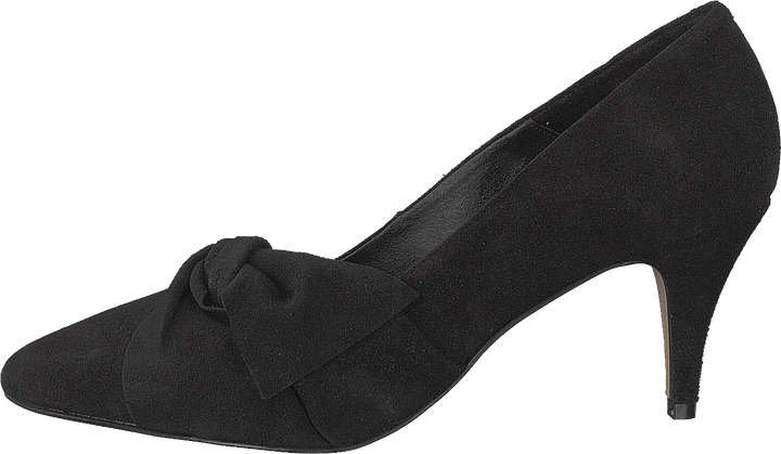 Zita Suede Bow Pump 101 - Black 1