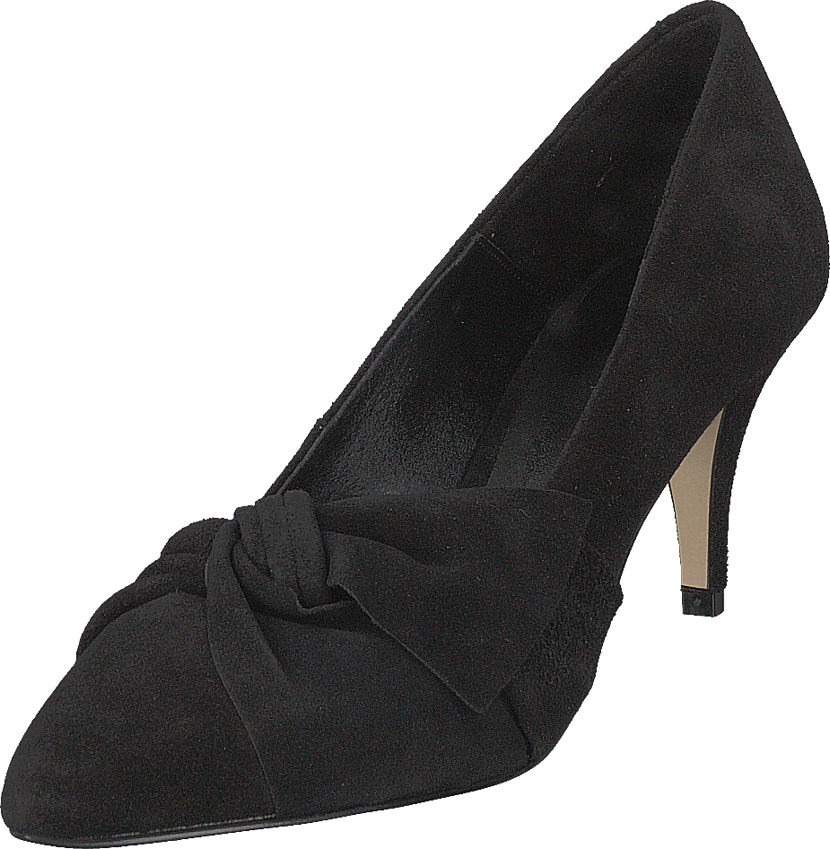 Zita Suede Bow Pump 101 - Black 1