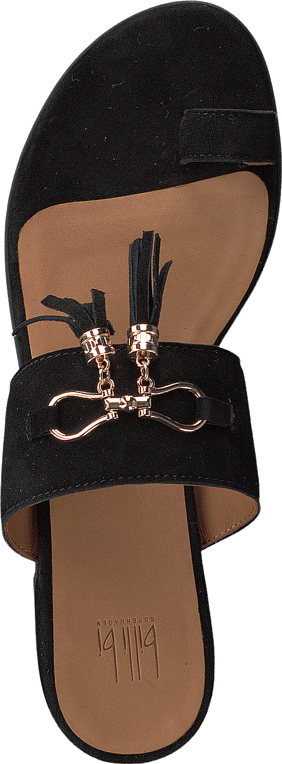 Sandals Black Suede/gold