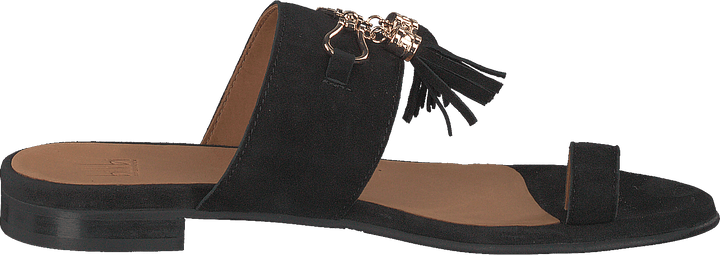 Sandals Black Suede/gold