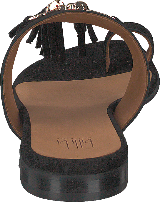 Sandals Black Suede/gold
