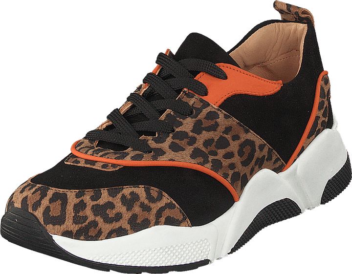 Shoes Leo Suede/black/orange