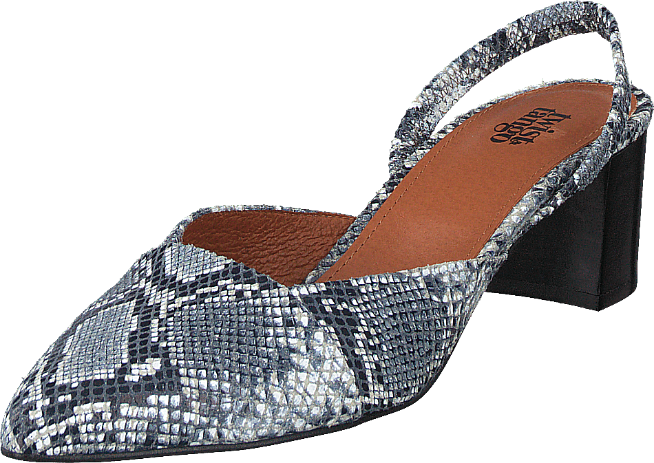 Monaco Slingbacks Blue Snake