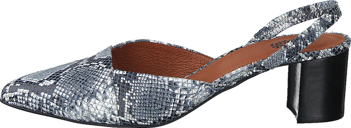 Monaco Slingbacks Blue Snake