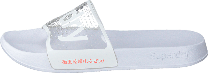 Superdry Perf Jelly Pool Slide Optic White
