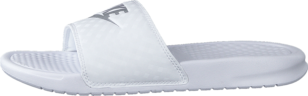 Wmns Benassi Just Do It White/metallic Silver