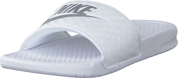 Wmns Benassi Just Do It White/metallic Silver