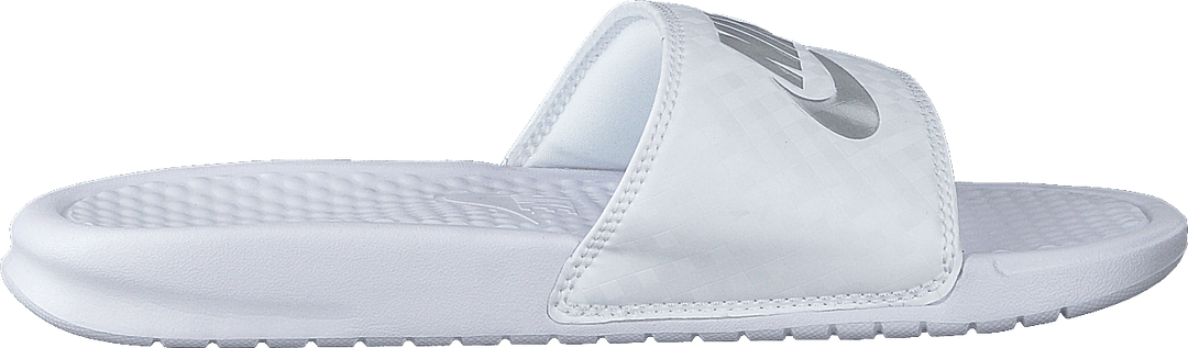 Wmns Benassi Just Do It White/metallic Silver
