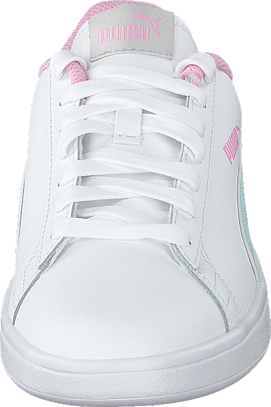 Puma Smash V2 L Jr Puma White-fair Aqua-pale Pink