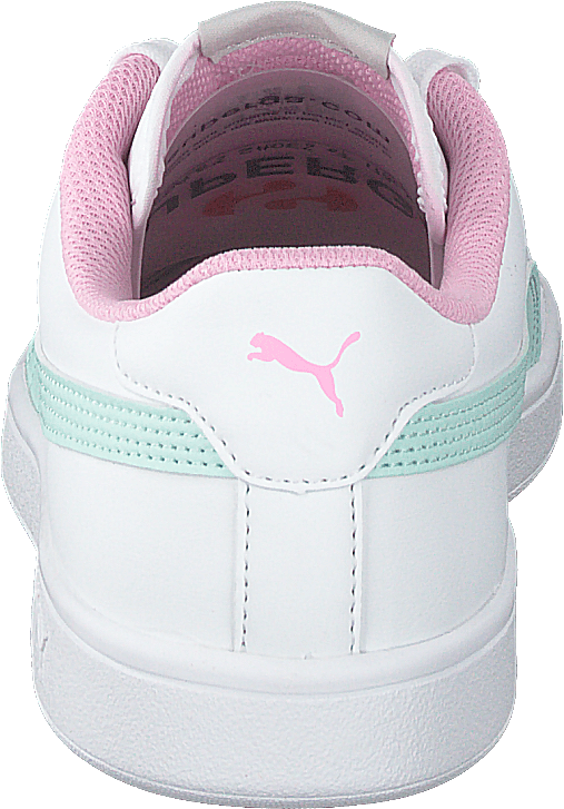Puma Smash V2 L Jr Puma White-fair Aqua-pale Pink