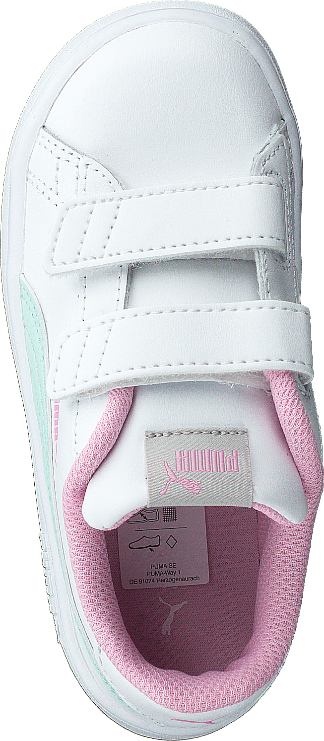 Puma Smash V2 L Inf Puma White-fair Aqua-pale Pink