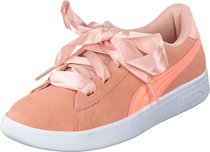 Puma Smash V2 Ribbon Jr Pêche Bud-pêche brillante