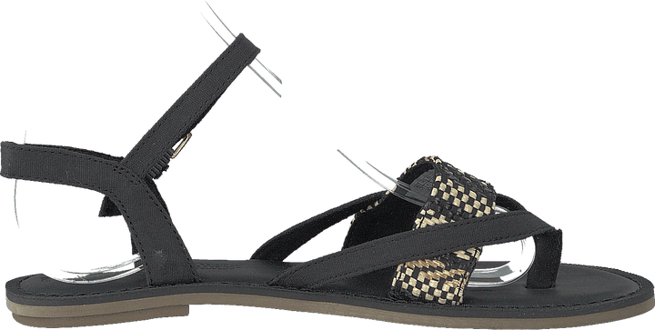 Black Canvas Geometric Woven Black